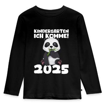 kiKindergarten 2025 Kids Gift Kita 2025 Décoration - T-shirt manches longues Premium Enfant - noir - Devant - AI Model Kid Male (0cm)