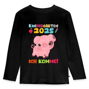 kiKindergarten 2025 Kids Gift Kita 2025 Décoration - T-shirt manches longues Premium Enfant - noir - Devant - AI Model Kid Male (0cm)