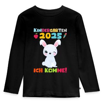 kiKindergarten 2025 Kids Gift Kita 2025 Décoration - T-shirt manches longues Premium Enfant - noir - Devant - AI Model Kid Male (0cm)