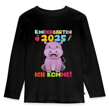kiKindergarten 2025 Kids Gift Kita 2025 Décoration - T-shirt manches longues Premium Enfant - noir - Devant - AI Model Kid Male (0cm)