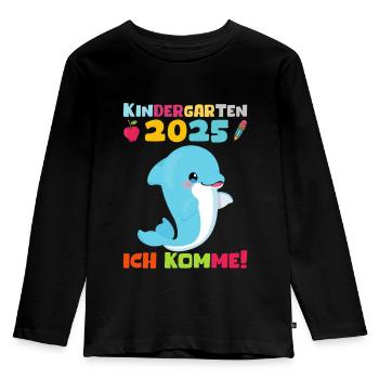 Kindergarten 2025 Kids Gift Kita 2025 Decoration - Kids' Premium Longsleeve Shirt - black - Front - AI Model Kid Male (0cm)