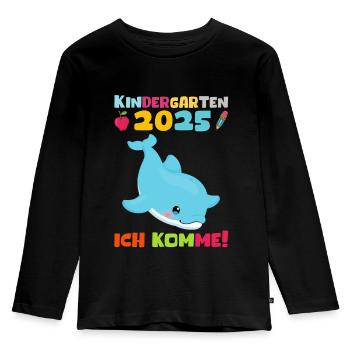 Kindergarten 2025 Kids Gift Kita 2025 Decoration - Kids' Premium Longsleeve Shirt - black - Front - AI Model Kid Male (0cm)