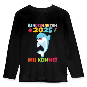 Kindergarten 2025 Kids Gift Kita 2025 Decoration - Kids' Premium Longsleeve Shirt - black - Front - AI Model Kid Male (0cm)