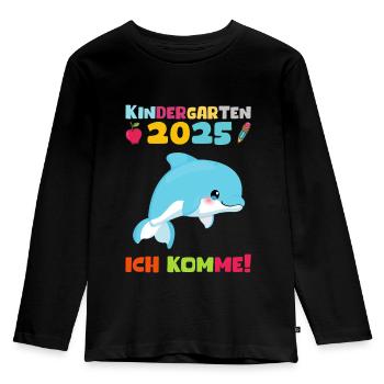 Kindergarten 2025 Kids Gift Kita 2025 Decoration - Kids' Premium Longsleeve Shirt - black - Front - AI Model Kid Male (0cm)