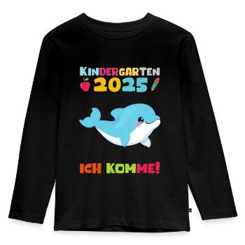 Kindergarten 2025 Kids Gift Kita 2025 Decoration - Kids' Premium Longsleeve Shirt - black - Front - AI Model Kid Male (0cm)