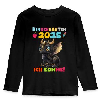 Kindergarten 2025 Kids Gift Kita 2025 Decoration - Kids' Premium Longsleeve Shirt - black - Front - AI Model Kid Male (0cm)