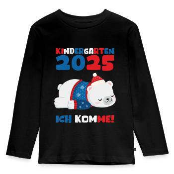 Kindergarten 2025 Children Gift Kita 2025 Decoration - Kids' Premium Longsleeve Shirt - black - Front - AI Model Kid Male (0cm)