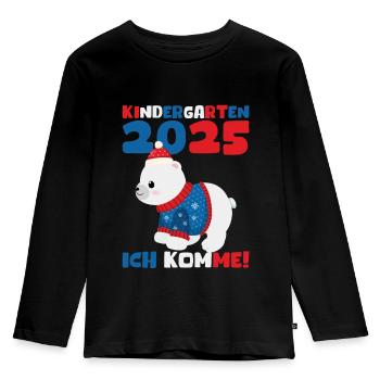Kindergarten 2025 Children Gift Kita 2025 Decoration - Kids' Premium Longsleeve Shirt - black - Front - AI Model Kid Male (0cm)