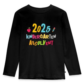 Farewell Kindergarten 2025 Gift Girl Boys - Kids' Premium Longsleeve Shirt - black - Front - AI Model Kid Male (0cm)