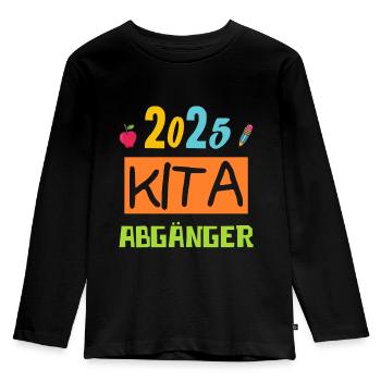 Farewell Kindergarten 2025 Gift Girls Boys - Kids' Premium Longsleeve Shirt - black - Front - AI Model Kid Male (0cm)