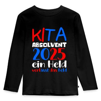 Farewell Kindergarten 2025 Gift Girl Boys - Kids' Premium Longsleeve Shirt - black - Front - AI Model Kid Male (0cm)