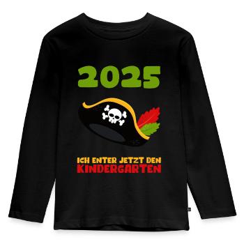 Kindergarten 2025 Children Gift Kita 2025 Decoration - Kids' Premium Longsleeve Shirt - black - Front - AI Model Kid Male (0cm)
