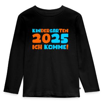 Jardin d’enfants 2025 Cadeau Kita 2025 Décoration - T-shirt manches longues Premium Enfant - noir - Devant - AI Model Kid Male (0cm)