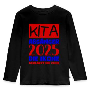 Adieu Maternelle 2025 Cadeau Fille Garçons - T-shirt manches longues Premium Enfant - noir - Devant - AI Model Kid Male (0cm)