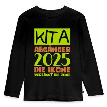 Farewell Kindergarten 2025 Gift Girls Boys - Kids' Premium Longsleeve Shirt - black - Front - AI Model Kid Male (0cm)