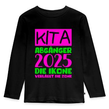 Farewell Kindergarten 2025 Gift Girl Boys - Kids' Premium Longsleeve Shirt - black - Front - AI Model Kid Male (0cm)