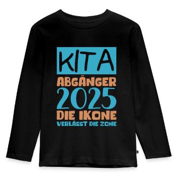 Farewell Kindergarten 2025 Gift Girl Boys - Kids' Premium Longsleeve Shirt - black - Front - AI Model Kid Male (0cm)