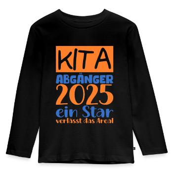 Farewell Kindergarten 2025 Gift Girl Boys - Kids' Premium Longsleeve Shirt - black - Front - AI Model Kid Male (0cm)