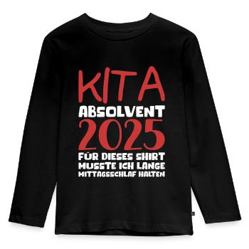 Farewell Kindergarten 2025 Gift Girl Boys - Kids' Premium Longsleeve Shirt - black - Front - AI Model Kid Male (0cm)