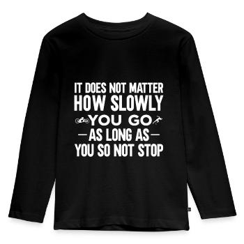Paratriathletes Fitness World Triathlon Para-series - Kids' Premium Longsleeve Shirt - black - Front - AI Model Kid Male (0cm)
