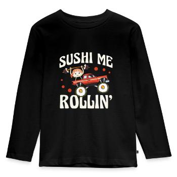 Sushi Me Rollin' Japanischer Feinschmecker Ich - Kinder Premium Bio Langarmshirt - Schwarz - Vorne - AI Model Kid Male (0cm)