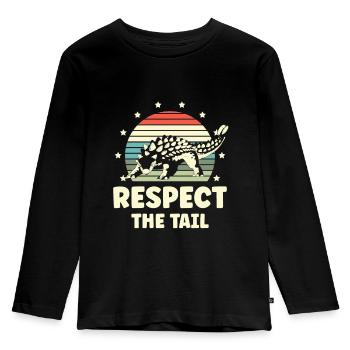 Respektieren Sie Den - Kinder Premium Bio Langarmshirt - Schwarz - Vorne - AI Model Kid Male (0cm)