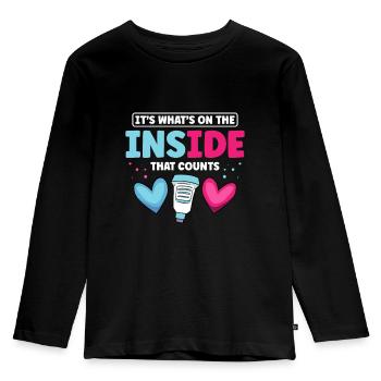 Auf Das Innere Kommt Es An Sonographer - Kinder Premium Bio Langarmshirt - Schwarz - Vorne - AI Model Kid Male (0cm)