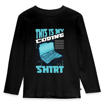 Dies Ist Mein Programmierer-webentwickler - Kinder Premium Bio Langarmshirt - Schwarz - Vorne - AI Model Kid Male (0cm)