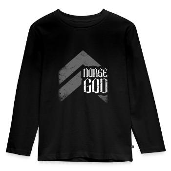 Norse god Renaissance Fair Vikings Ren - Kids' Premium Longsleeve Shirt - black - Front - AI Model Kid Male (0cm)