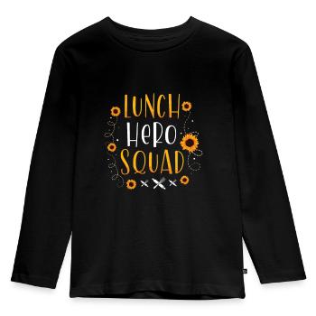 Lunch Hero Squad Cafeteria Canteen Lunch Lady - Kids' Premium Longsleeve Shirt - black - Front - AI Model Kid Male (0cm)