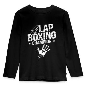 Slapboxing Slapboxing Sparring Kampfsport - Kinder Premium Bio Langarmshirt - Schwarz - Vorne - AI Model Kid Male (0cm)