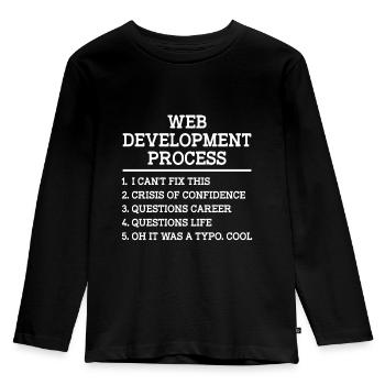 Webentwickler Website-entwicklung It-programmierer - Kinder Premium Bio Langarmshirt - Schwarz - Vorne - AI Model Kid Male (0cm)
