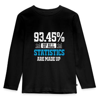 Statistics Data Analysis Profession Statistician - Kids' Premium Longsleeve Shirt - black - Front - AI Model Kid Male (0cm)