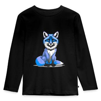 Fox Wisdom Wise Clever Foxes Clever Fairy Tale - Kids' Premium Longsleeve Shirt - black - Front - AI Model Kid Male (0cm)