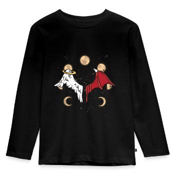 occulte spirituel phase de lune céleste satanique - T-shirt manches longues Premium Enfant - noir - Devant - AI Model Kid Male (0cm)
