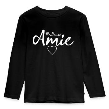 Meilleure Amie - T-shirt manches longues Premium Enfant - noir - Devant - AI Model Kid Male (0cm)