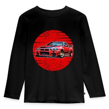 Jdm / Tuning / Turbocompresseur / Jantes / Chiptuning - T-shirt manches longues Premium Enfant - noir - Devant - AI Model Kid Male (0cm)