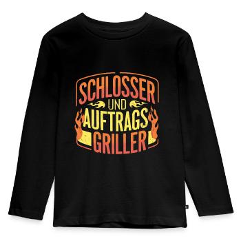 Schlosser und Auftragsgriller - Kinder Premium Bio Langarmshirt - Schwarz - Vorne - AI Model Kid Male (0cm)