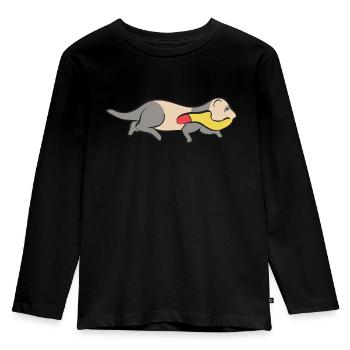 Ferret Owner Ferret - Kids' Premium Longsleeve Shirt - black - Front - AI Model Kid Male (0cm)