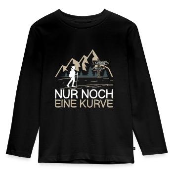 Alpenüberquerung Kärnten Muggia Wanderweg - Kinder Premium Bio Langarmshirt - Schwarz - Vorne - AI Model Kid Male (0cm)