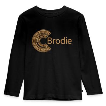 Pour Brodie - T-shirt manches longues Premium Enfant - noir - Devant - AI Model Kid Male (0cm)