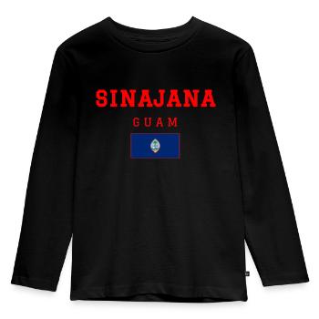 Sinajana Guam - Kinder Premium Bio Langarmshirt - Schwarz - Vorne - AI Model Kid Male (0cm)