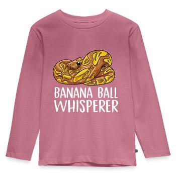 banana ball whisperer Design for a python - Kids' Premium Longsleeve Shirt - mauve - Front - AI Model Kid Female (0cm)