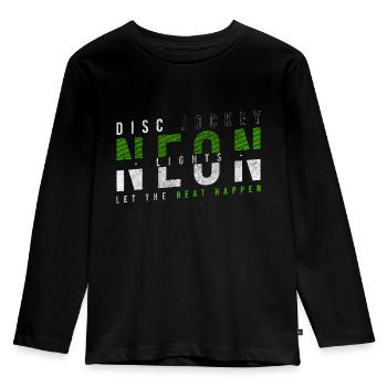 Discjockey Feier Kopfhörer - Kinder Premium Bio Langarmshirt - Schwarz - Vorne - AI Model Kid Male (0cm)
