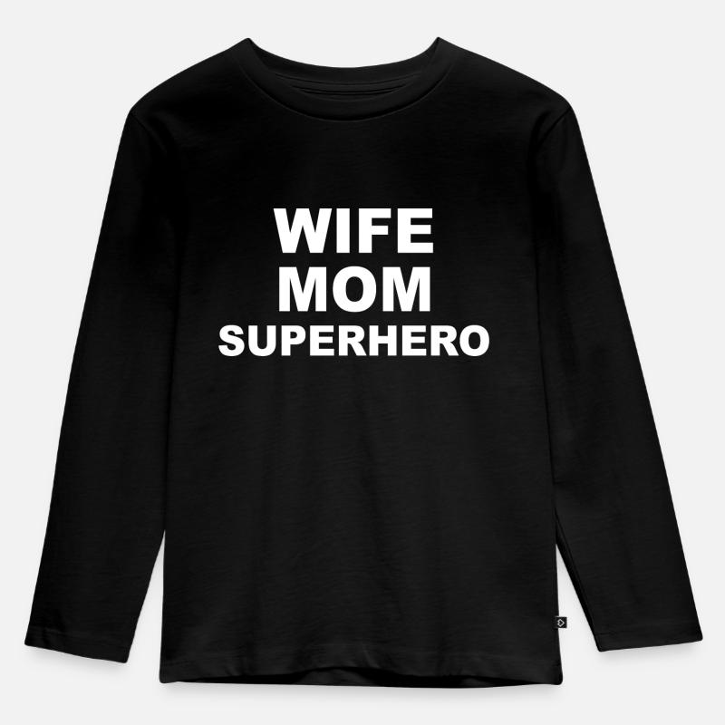 Mutter Spruch Geschenk Mama Muttertag - Kinder Premium Bio Langarmshirt - Schwarz