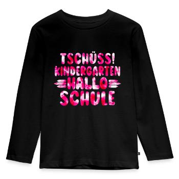 Bye-bye Maternelle Bonjour les diplômés de l’école Kita - T-shirt manches longues Premium Enfant - noir - Devant - AI Model Kid Male (0cm)