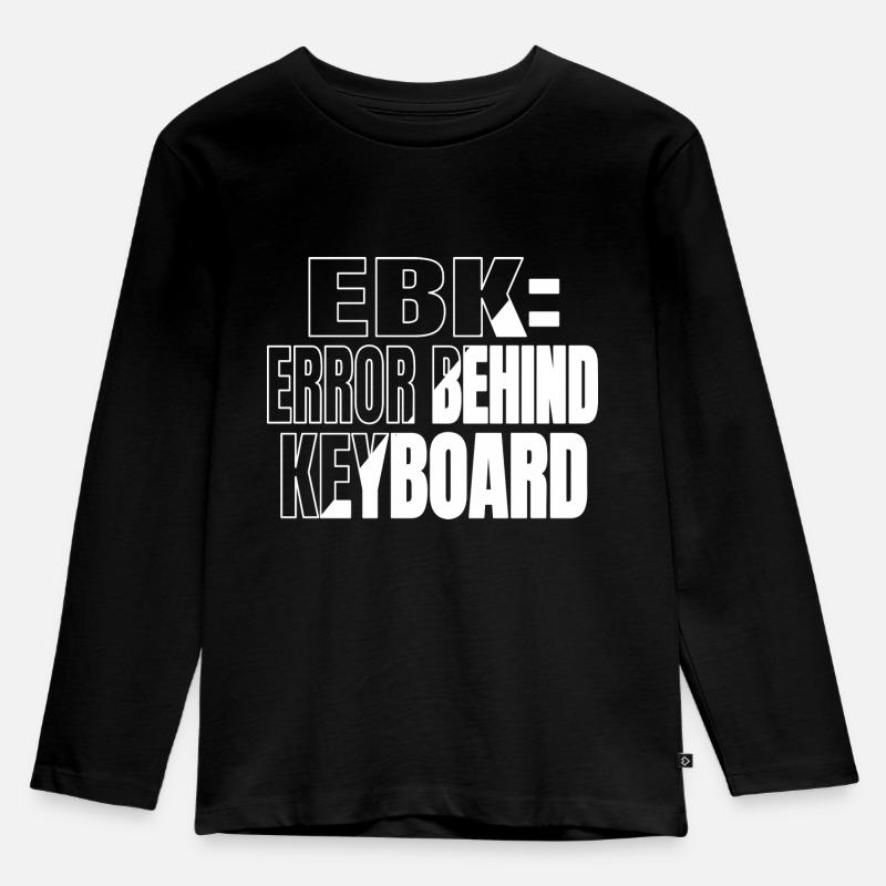 funny sayings glitch hack out gift idea birthday - Kinder Premium Bio Langarmshirt - Schwarz