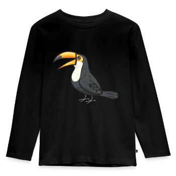 Toucan Bird Rainforest - Kids' Premium Longsleeve Shirt - black - Front - AI Model Kid Male (0cm)