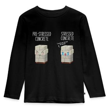 Concrete Finisher Concrete Mixer Prestressed - Kids' Premium Longsleeve Shirt - black - Front - AI Model Kid Male (0cm)