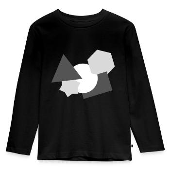 Forme - T-shirt manches longues Premium Enfant - noir - Devant - AI Model Kid Male (0cm)